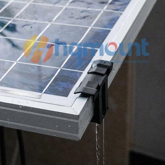 Descarga de polvo Eliminador de lodos Drenaje Clip de guía de agua Módulo solar fotovoltaico Clip de borde de panel