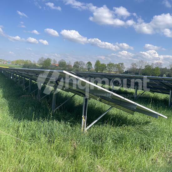 commercial solar ground pole structure