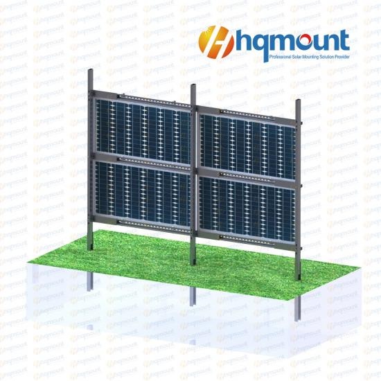 Estante de montaje vertical de suelo solar para granjas fotovoltaicas