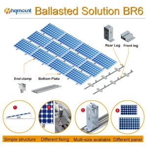 montaje solar de balasto