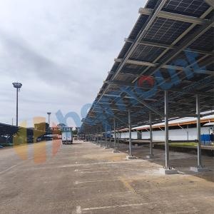 Cochera solar de gran altura para plazas de aparcamiento comerciales, cochera solar de acero