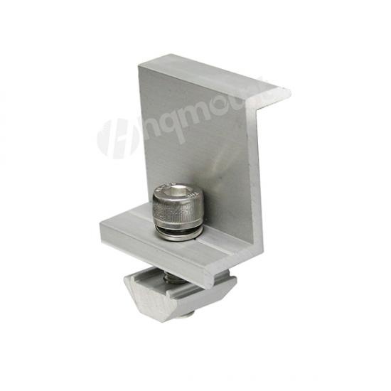 Abrazadera de extremo para panel solar de aluminio anodizado plateado de 30 mm