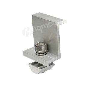 Abrazadera de extremo para panel solar de aluminio anodizado plateado de 30 mm