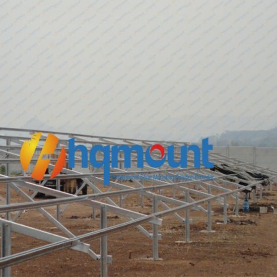 sistema de montaje solar en suelo con acero de perfil en U