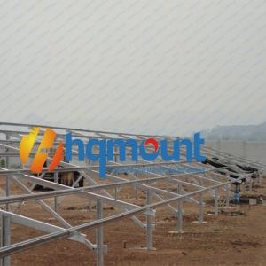 sistema de montaje solar en suelo con acero de perfil en U
