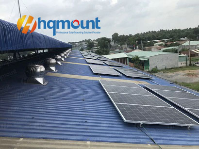 sistema de techo con perno de suspensión solar