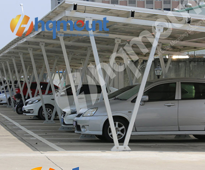  1,15 MW cochera solar de aluminio funcionando