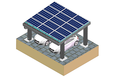 El cliente de Australia aprobó el diseño de montaje en cochera solar.