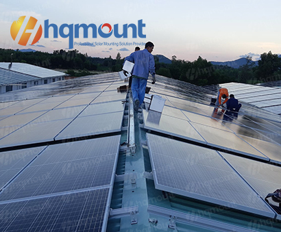 5MW Metal Panel Solar en la Azotea del proyecto
