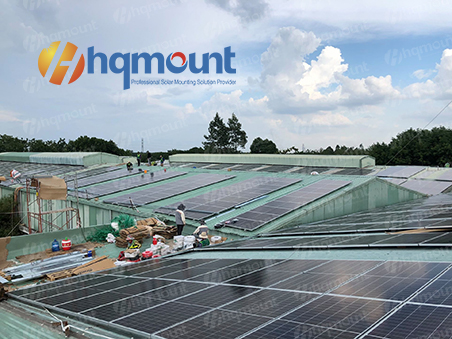 Proyecto de cubierta de metal en la azotea solar de 5MW