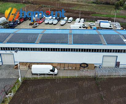  1MW costura alzada Klip  Lok  406 proyecto de montaje de panel solar en la azotea de metal
