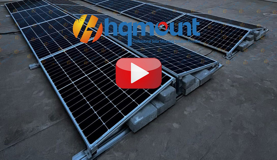 Solución de montaje con balasto solar para techo plano hqmount BR4
        