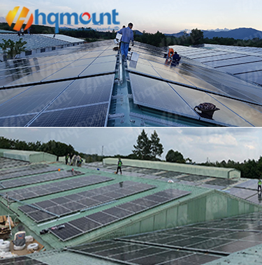 5MW Metal Panel Solar en la Azotea del proyecto
