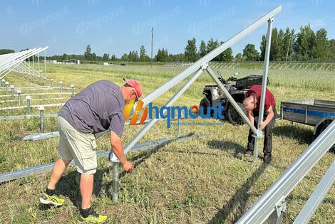 Soporte de aluminio para planta de energía solar con sistema HQ Mount GT1